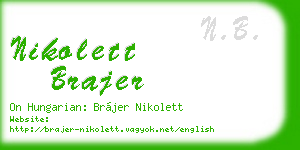 nikolett brajer business card